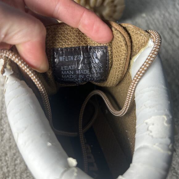 Lugz Vintage Y2K Tan White Heeled Lace Up Boot Size 8 Chunky Sole - Picture 8 of 10